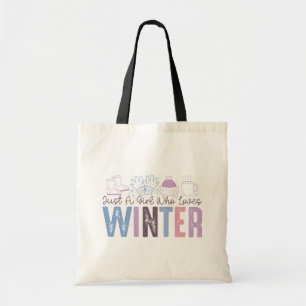 Tote Bag Juste une fille qui aime l'hiver mignonne design s