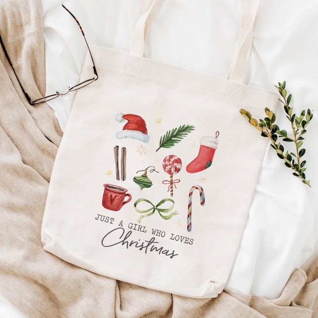 Tote Bag Juste une fille qui aime Noël (Créateur téléchargé)