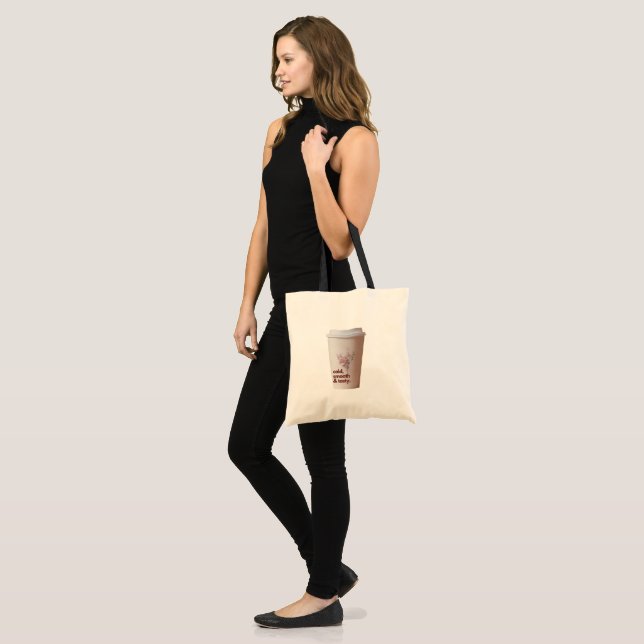 Tote Bag Kaffee-Design Tragetasche (Vorderseite (Model))