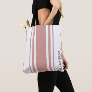 Tote Bag Kaimana Monogramme Rayures Minimalistes