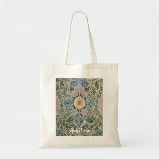 Tote Bag Kaleidoscope floral Personnalisé (Devant)