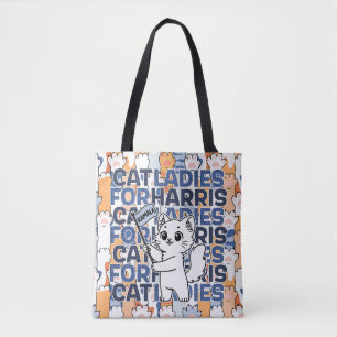 Tote Bag Kamala Harris 2024 Election Cat Ladies President