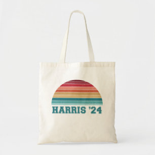 Tote Bag Kamala Harris 2024 Retro Sunset Vintage