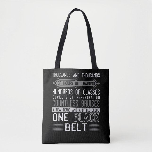 Tote Bag Karate de ceinture noire Taekwondo Jiu Jitsu Motiv (Devant)
