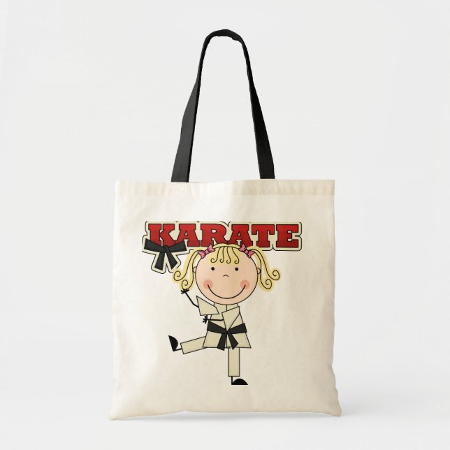 Tote Bag KARATÉ - T-shirts et cadeaux blonds de fille (Devant)