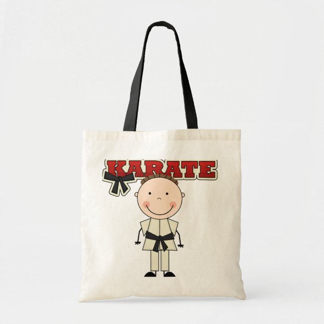 Tote Bag KARATÉ - T-shirts et cadeaux de garçon de brune (Devant)