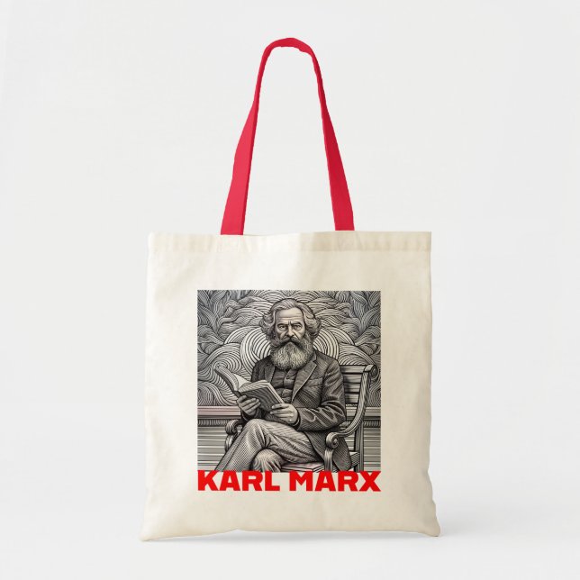 Tote Bag Karl Marx Citation Design - Soyez le changement ! (Devant)