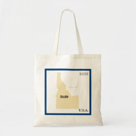 Tote Bag - Karte des Bundesstaates Idaho mit Stadt Tragetasche