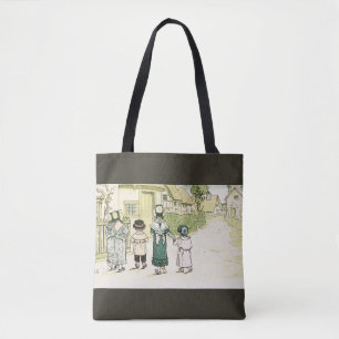 Tote Bag Kate Greenaway : Sous la fenêtre Grey
