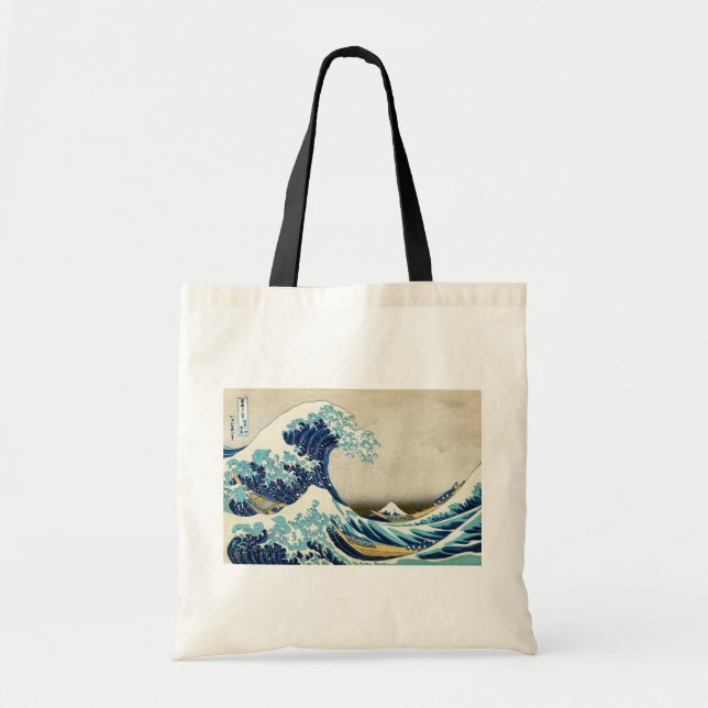Tote Bag Katsushika Hokusai - La Grande vague au large de K (Devant)