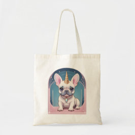 Tote Bag Kawaii French Bulldog Unicorn Pastel rose