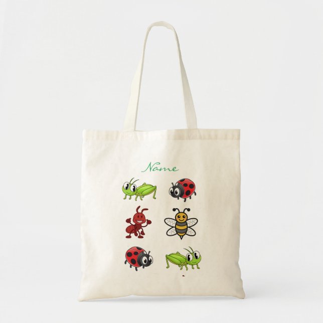 Tote Bag Kawaii Insectes Thunder_Cove (Devant)