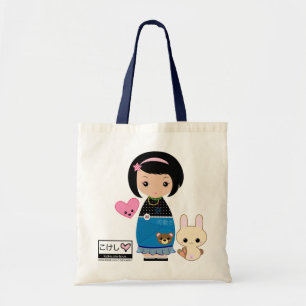 Tote Bag Kawaii Kokeshi Fourre-tout