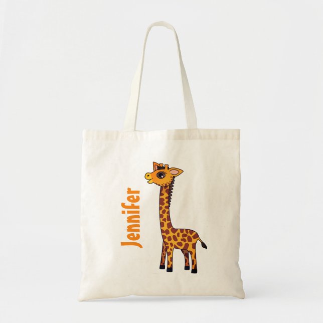 Tote Bag Kawaii (mignonne) Giraffe (Devant)