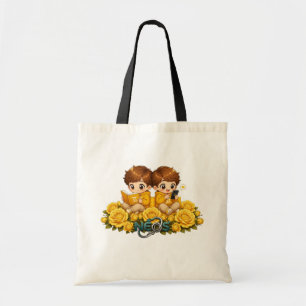 Tote Bag Kawaii Zodiac Neos Gémeaux