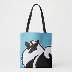 Tote Bag Keeshond Graphics - Cute Original Chig Art
