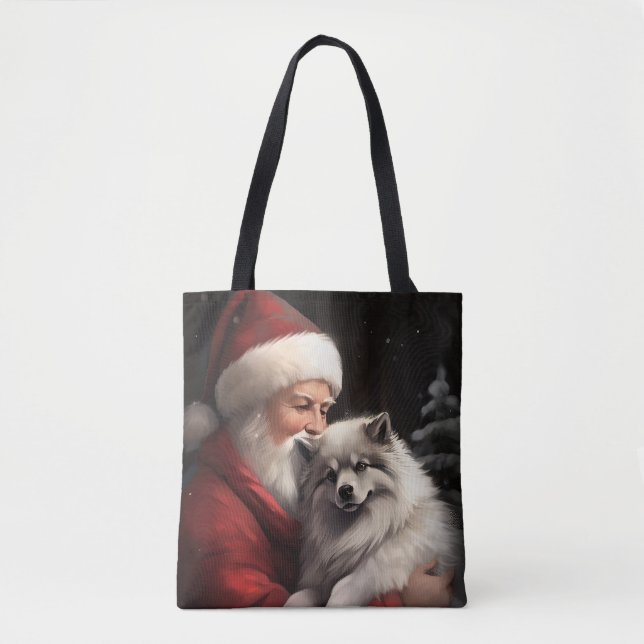 Tote Bag Keeshony Avec Noël Festif Du Père Noël (Devant)