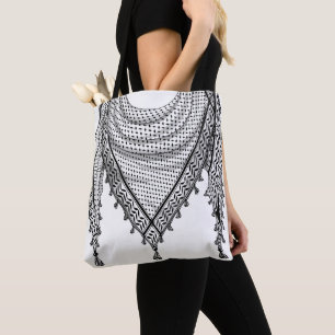 Tote Bag Keffiyeh Écharpe palestinienne tissu traditionnel
