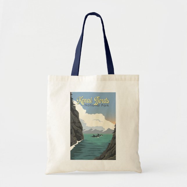 Tote Bag Kenai Fjords National Park Illustration Art de Voy (Devant)