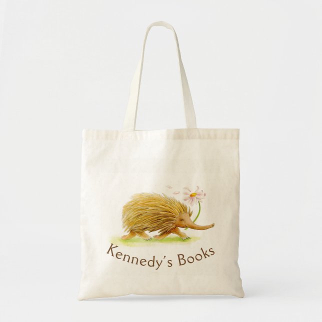 Tote Bag Kennedy Echidna whimsy nom de bibliothèque (Devant)