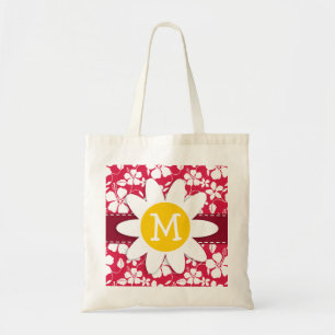 Tote Bag Ketmie tropicale de Fuschia ; Marguerite