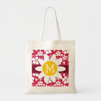 Tote Bag Ketmie tropicale de Fuschia ; Marguerite