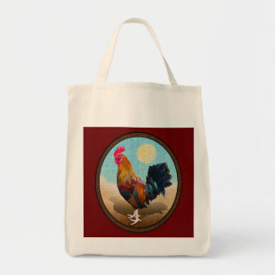 Tote Bag Key West - Rooster tzigane Vintage ovale