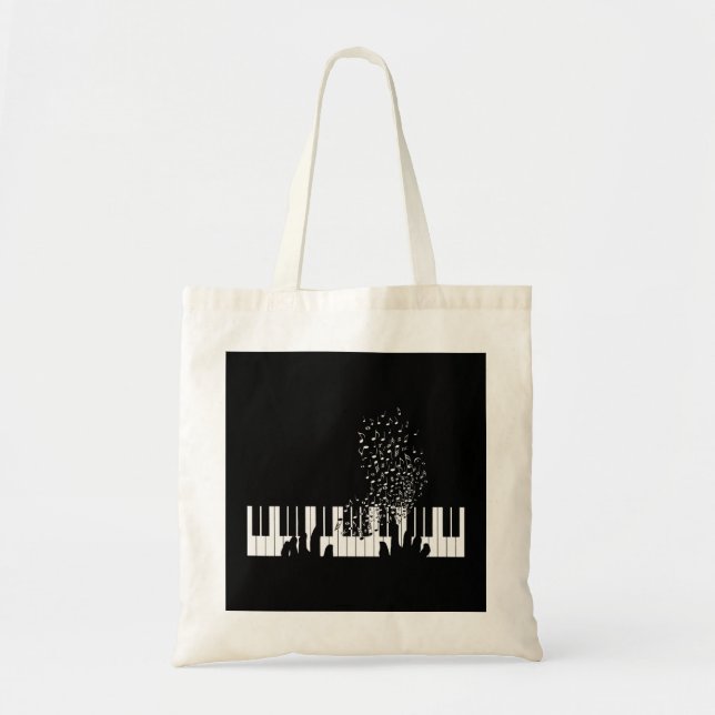 Tote Bag Keyboard Piano Shirt Don pour Homme Femmes Enfants (Devant)
