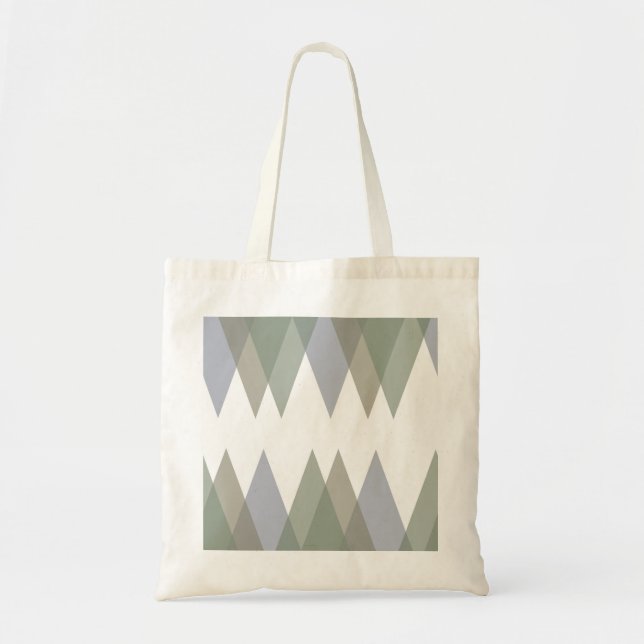 Tote Bag Khaki triangles (Devant)
