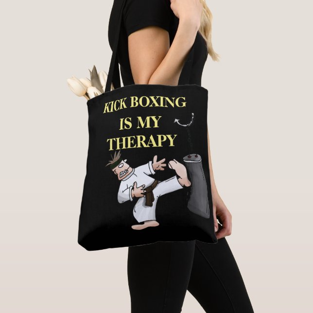 Tote Bag KICK BOXING thérapie design (De près)