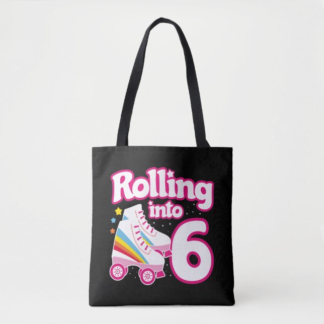 Tote Bag Kids Skate Party - 6e anniversaire - Roller Skate (Devant)