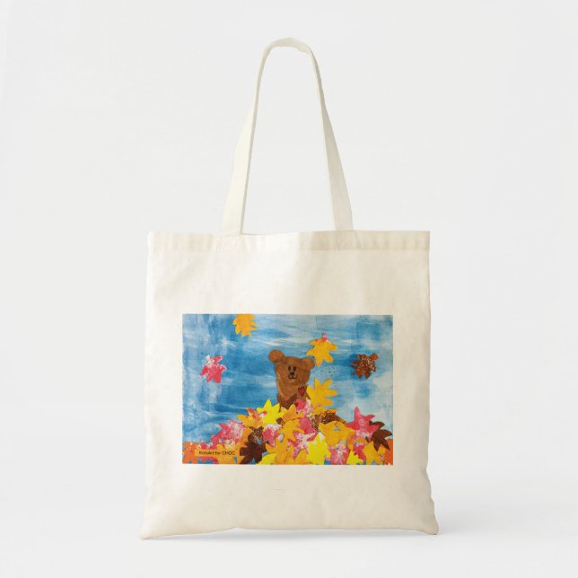 Tote Bag KidsArt pour CHOC - Leaves automne Ours (Devant)