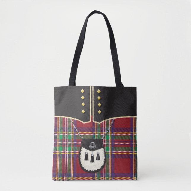 Tote Bag kilt écossais fourre-tout (Devant)