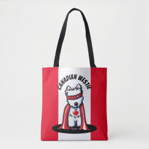 Tote Bag KiniArt Super-héros Westie Canadien