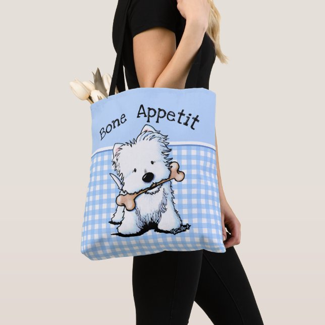 Tote Bag KiniArt Westie Terrier Fourre-tout (De près)