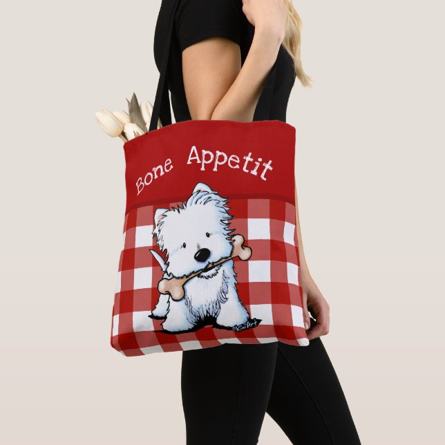 Tote Bag KiniArt Westie Terrier Fourre-tout (De près)