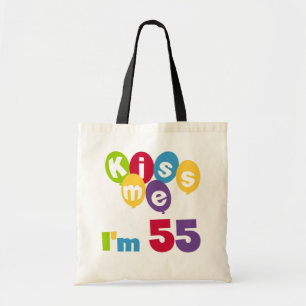 Tote Bag Kiss Me I'm 55 Anniversaire Tshirts et cadeaux