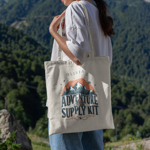 Tote Bag Kit d'approvisionnement pour aventures de nom pers