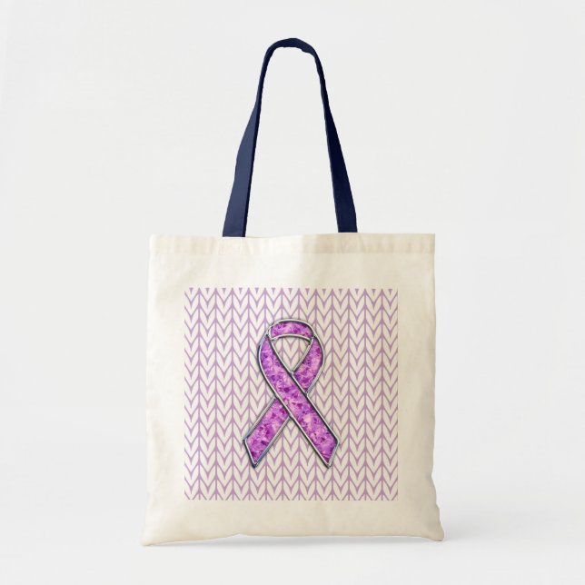 Tote Bag Kit de sensibilisation au ruban rose cristal éléga (Devant)