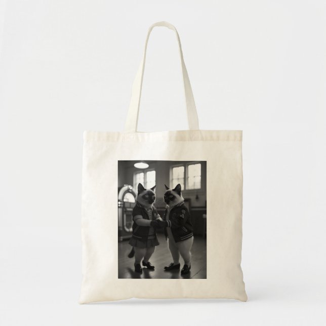 Tote Bag Kitties Sock Hop (Devant)