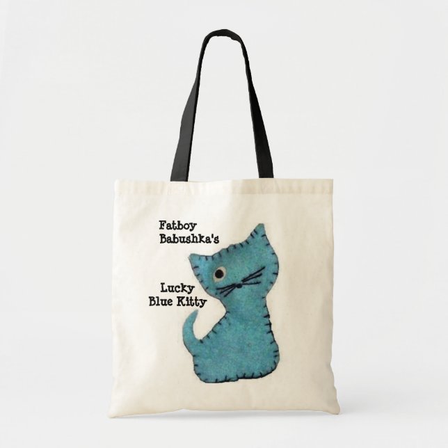 Tote Bag Kitty bleu chanceux Fourre-tout de Fatboy Babushka (Devant)