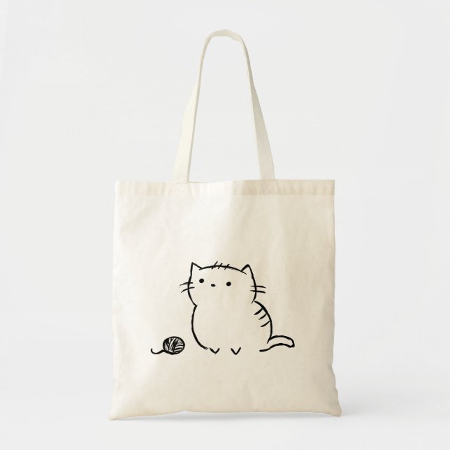 Tote Bag Kitty et fil (Devant)