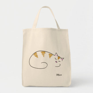 Tote Bag Kitty somnolent rayé