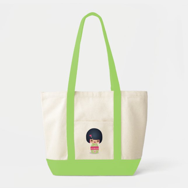 Tote Bag Kiwi Fourre-tout de Kokeshi (Devant)