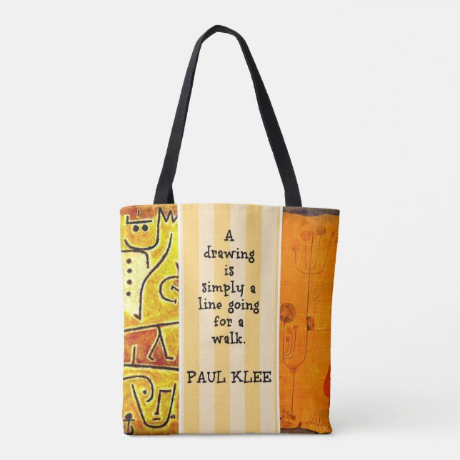 Tote Bag Klee - Citation et peintures (Dos)