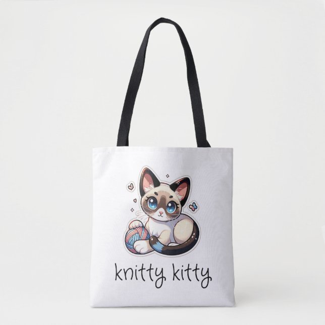 Tote Bag Knitty Kitty (Devant)