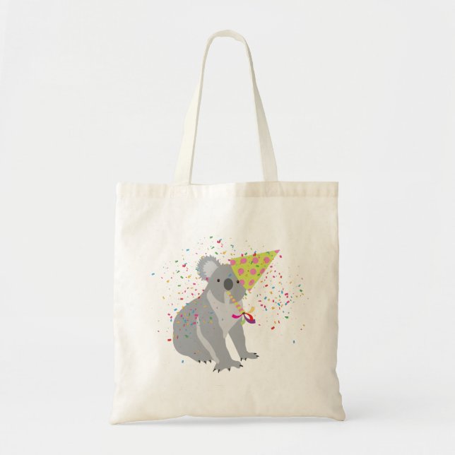 Tote Bag Koala - Animaux ayant une fête (Devant)