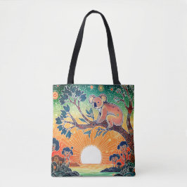 Tote Bag Koala Australian Outback Folk Art Nature