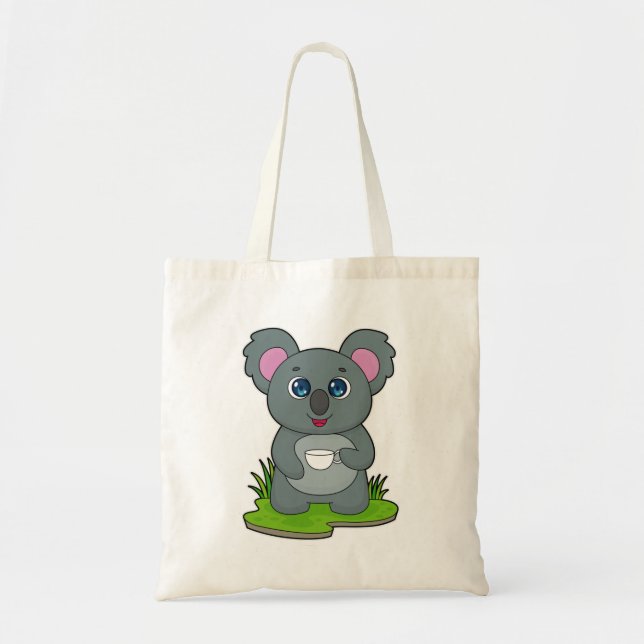 Tote Bag Koala avec tasse de café (Devant)