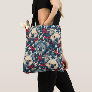 Tote Bag Koala et Berry Motif